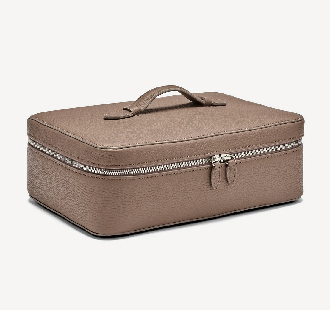 Fashion women customizable personalised handle vanity case travel pu vegan leather cosmetic bag