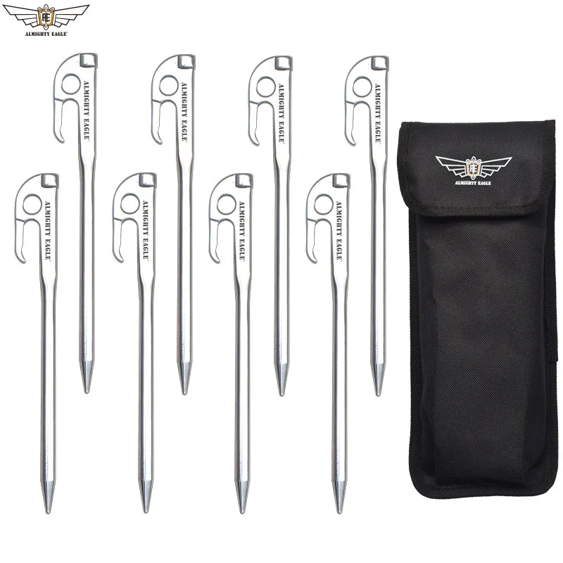 ALMIGHTY EAGLE 420 stainless steel all-steel high-strength ground nails outdoor camping tent fixed camp nail ground stakes