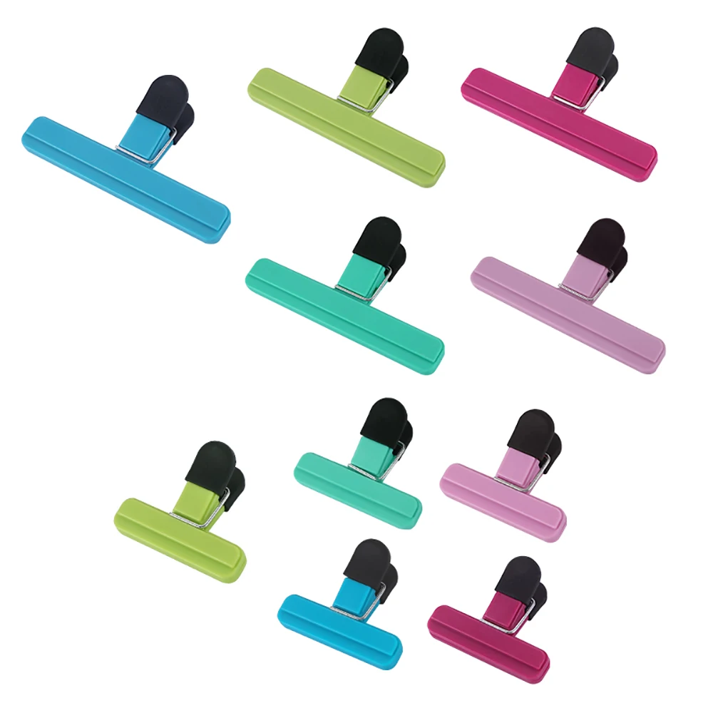 Manjia  Extra Large Colorful Plastic Sealing Clip Preservation Snack Grocery Bag Sealing Clip Large Snack Food Bag Sealed Clip