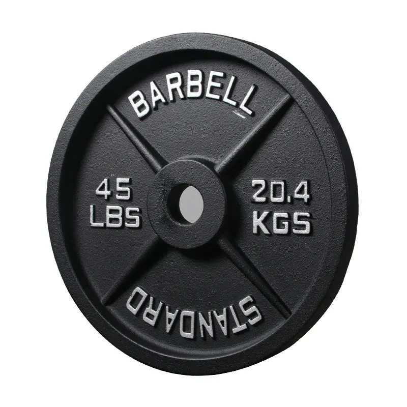 Gym Equipments Free Weight Lifting 45lb 50mm Cast Iron Weight Plates For Sale