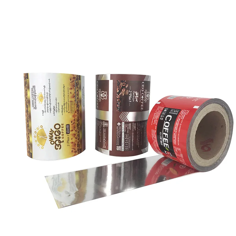 Cheap Printed aluminum foil metalized PET BOPP MOPP plastic laminated film roll Custom printing food safe for coffee packaging