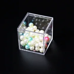 Unique crystal clear plexiglass souvenir gift box /acrylic wedding favor candy cube box