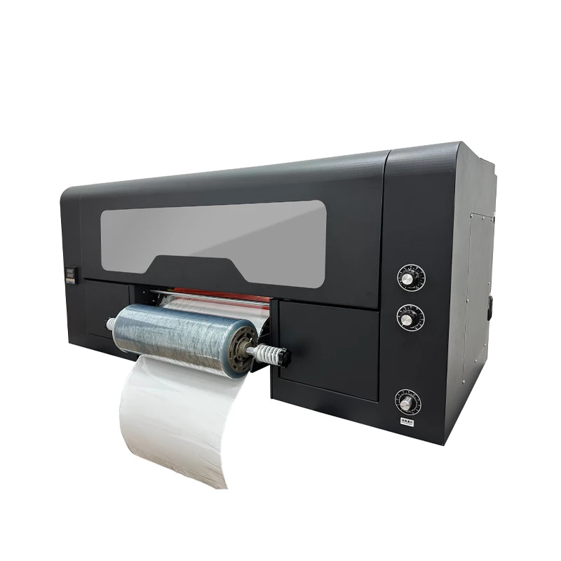 A3 12 inch 30cM 30 cm 3 4 heads i3200 roll to roll UV DTF Sticker printing printer with laminator UV  Stickers Printer