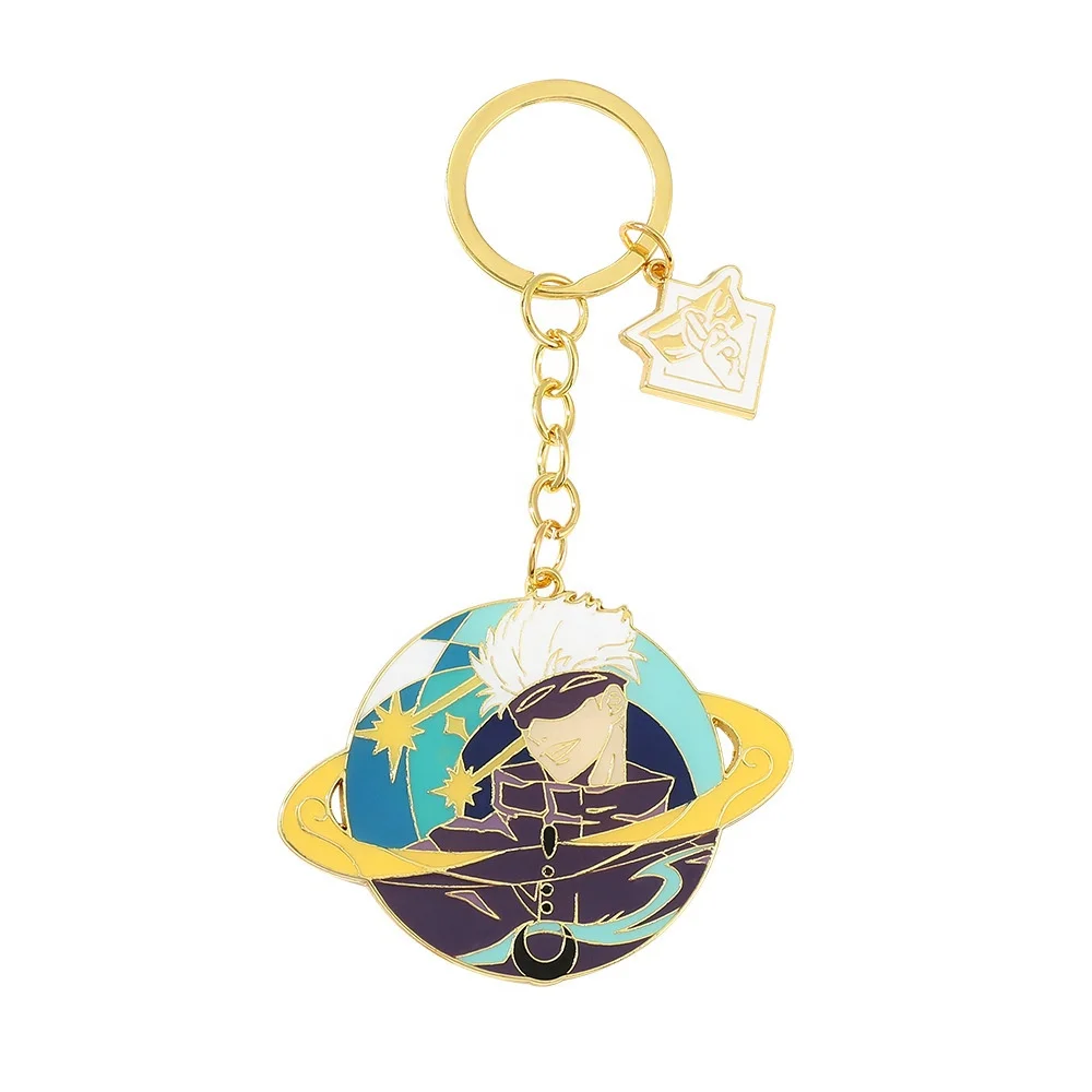 wholesale Folk Art FAIRY  Enamel Keychain Anime Gold Plating Casting  zinc alloy metal keychains