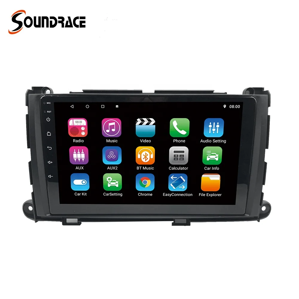 Soundrace 1+16G GPS Navigation 9 Inch Stereo Car Video Android Player Car Car Audio