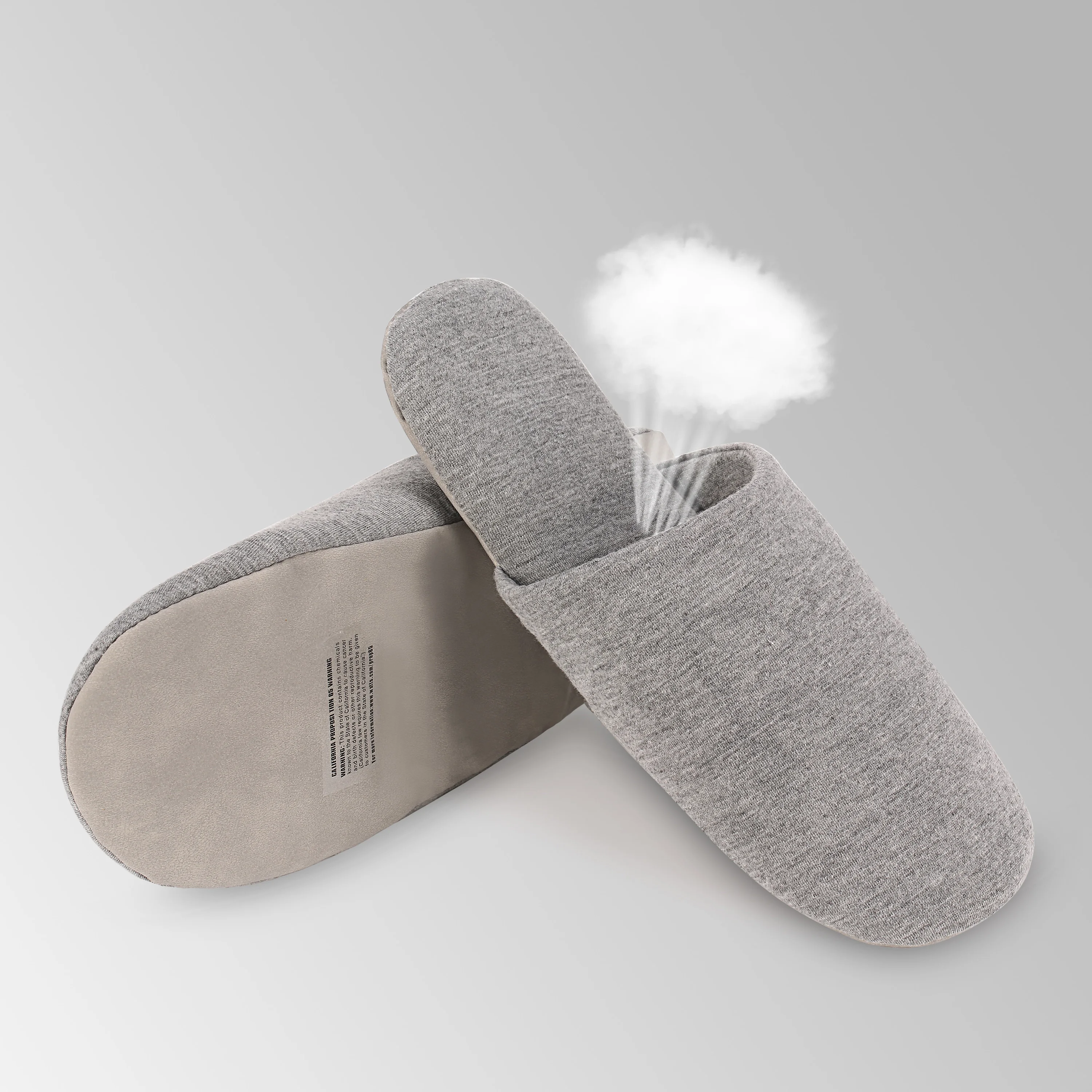 Custom Factories Spa Guest Soft grey Close Toe Cotton Bedroom Unisex Disposable Hotel Slippers