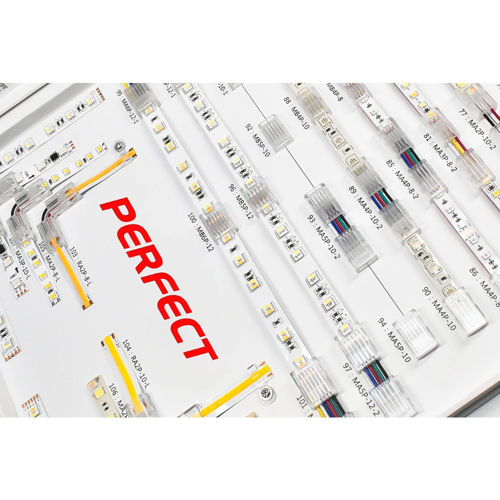 2/3/4/5/6 Pin 8mm 10mm Free Welding LED Strip Connector with Wire for Single Color Led Light