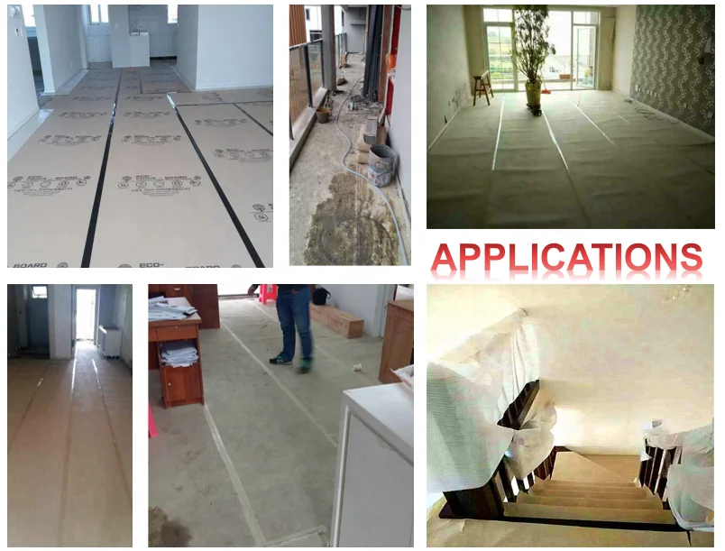 Temporary floor protector for renovation construction, heavy thick floor protective paper