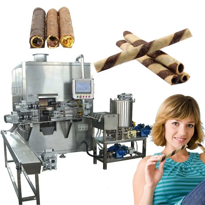 Wafer roll baking machine/Automatic Snack egg roll maker equipment / Pancake and Crepe Machine with good discountnt