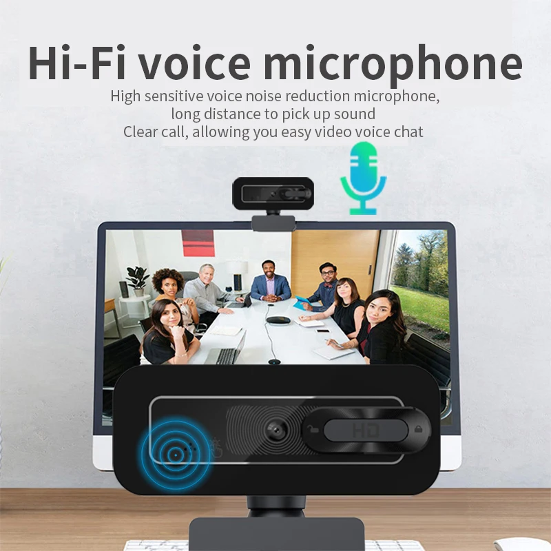 HD Webcam 1080p Usb Webcam Pc Computer Laptop Desktop Live Webcam 360 Degree Rotation With Microphone