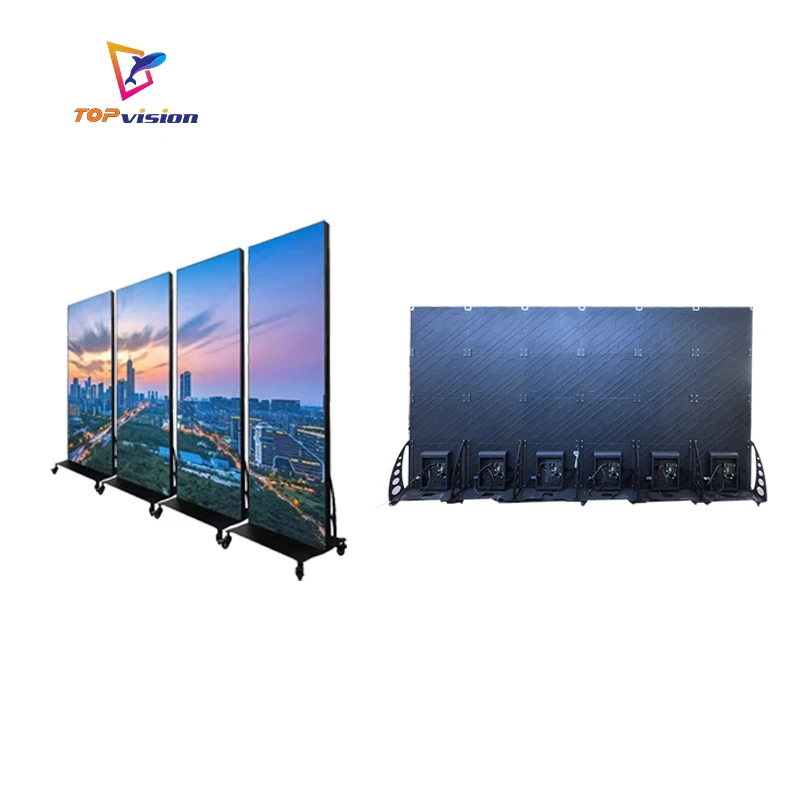 TOPvision высокая яркость Полноцветный Wifi Usb коммерческий рекламный плеер Digital Signage светодиодный экран