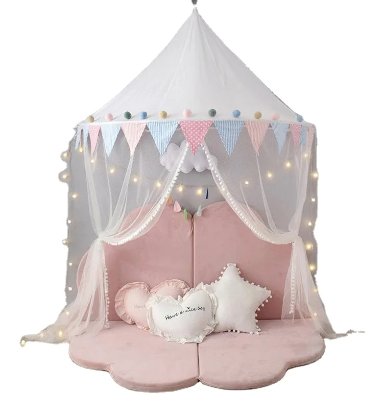 Princess Mosquito Baby  Nets Castle Polyester half round Bed Canopies