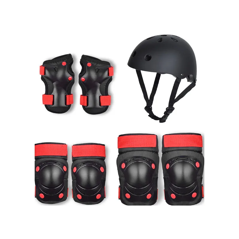 Safety Helmet Sports Safety Kids Knee/Elbow Pads Wrist Guard Helmet Wrist Elbow Knee Protective