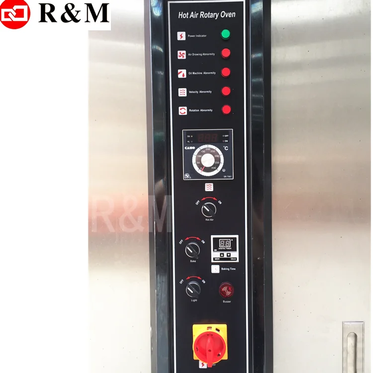 stainless steel baguette pan air revolving rack rotary oven diesel gas italy riello burn bakery oven parts cake production line