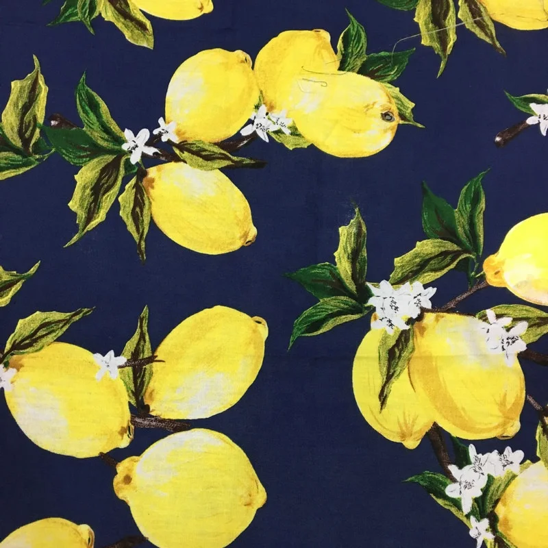 
Fonesun-C582 lemon print fabric 