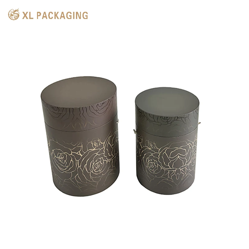 Bio-Degradable Paper Tube Gift Boxes Cylinder Cardboard Round Tube Packaging With Handle Rope