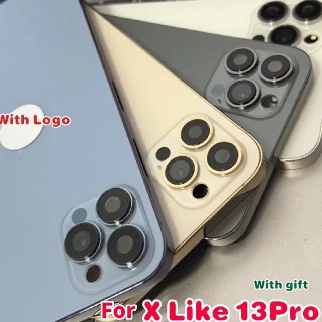 `DIY Housing X Like 13Pro Battery Cover, XR Like 13 Pro back Cover, XSmax into 13Promax Housing.With Logo With Gift