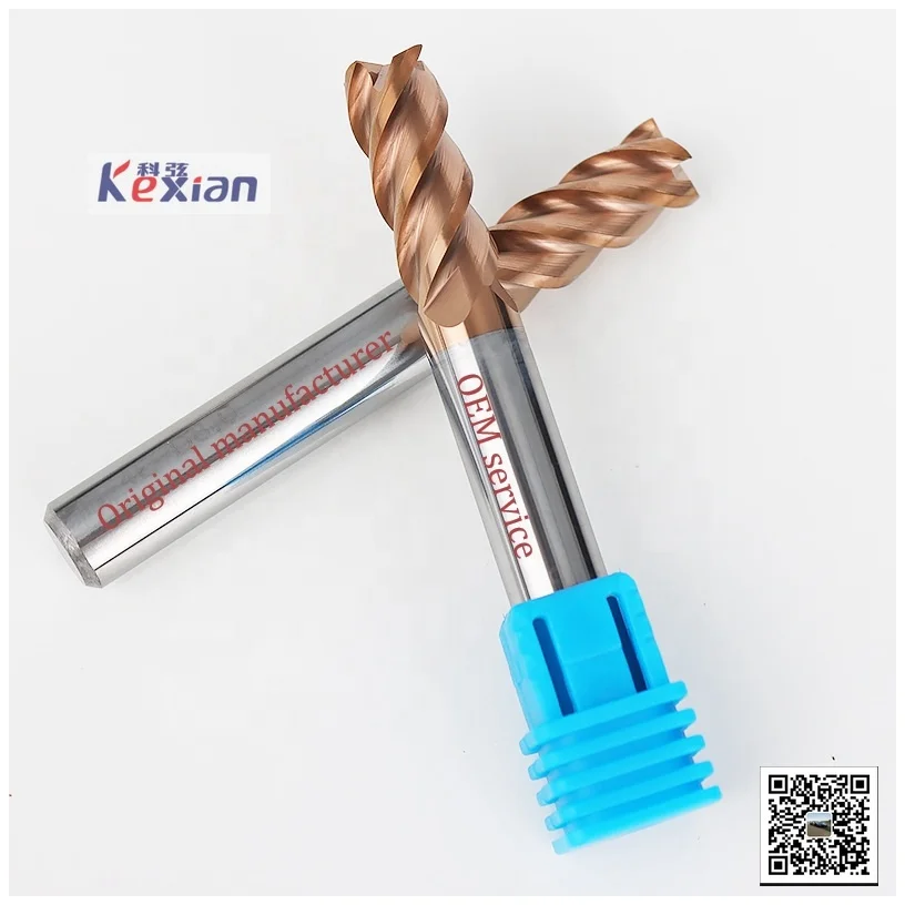 2022 Good Quality Factory cutting tools for aluminum 55 Hrc Wood Milling Cutter diamond coated Sprial Square Flat end mill bits