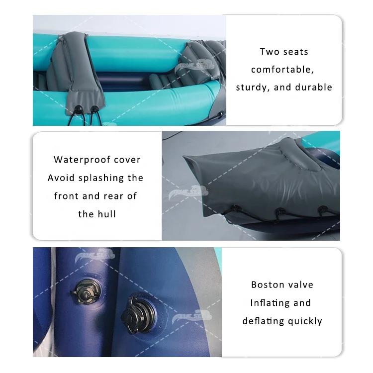 BS-k330 finn kayak professional 2 personnes rotomolded inflatable kayak