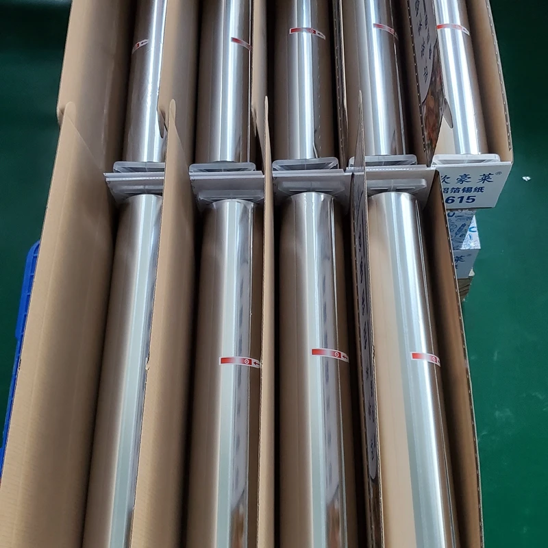 8011 Factory Directly Price Food Grade Household Food Packing Kitchen Tin Foil Paper Roll Aluminium Foil