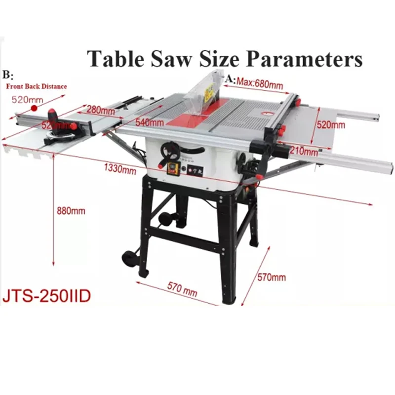 JTS-250IID Wood Table Saw Machines Sliding Machine Panel saw