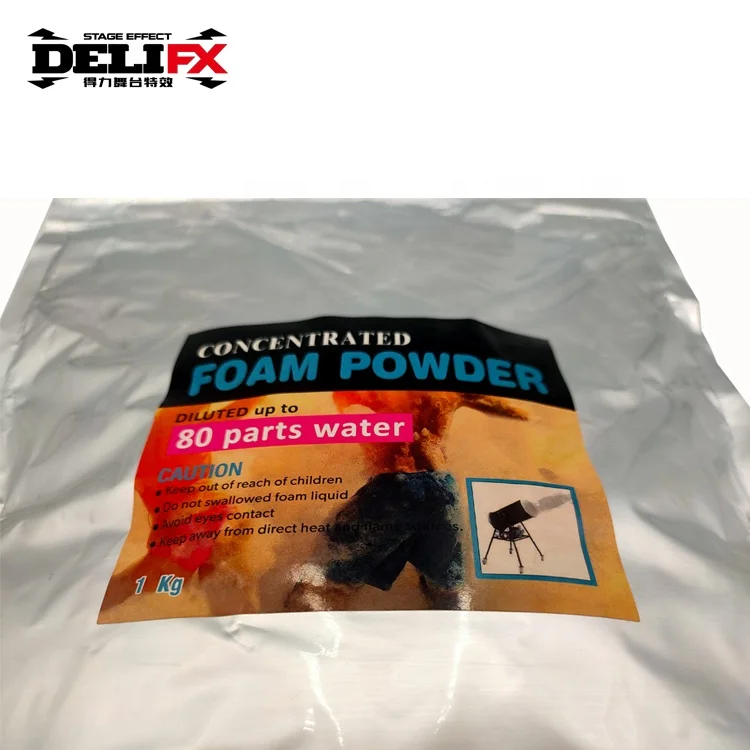High density 1kg/bag mix with water 1:100 foam powder for foam jet machine for stage effect outdoor indoor party amusement park