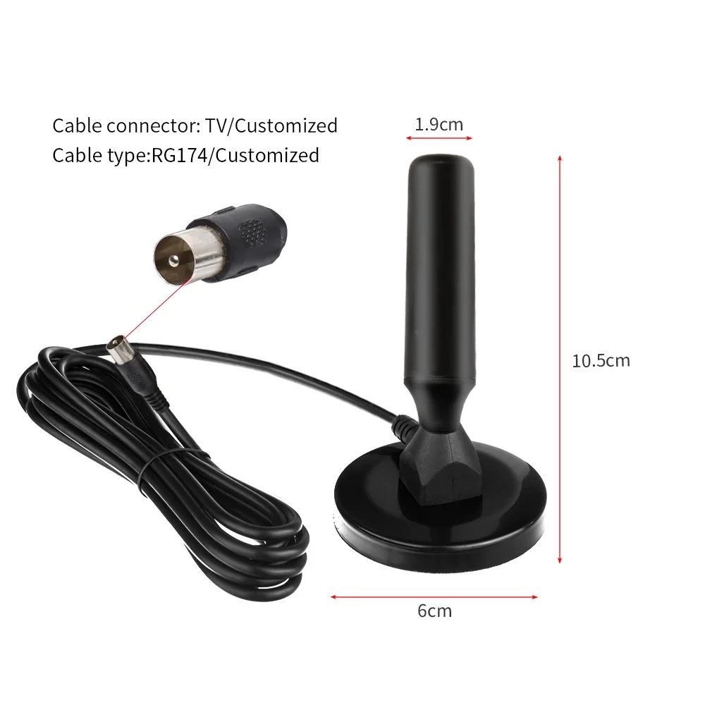 Cheap Wholesale High Gain Uhf Vhf Indoor Outdoor Tv Antenna,360 Degree Active Dvb-t Hdtv Digital Tv Antenna For Tv