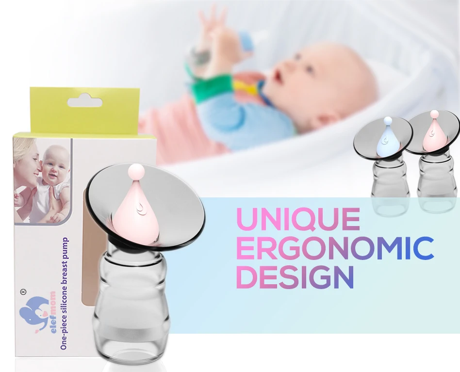 silicone manual breast milk storage bottle collector with stopper