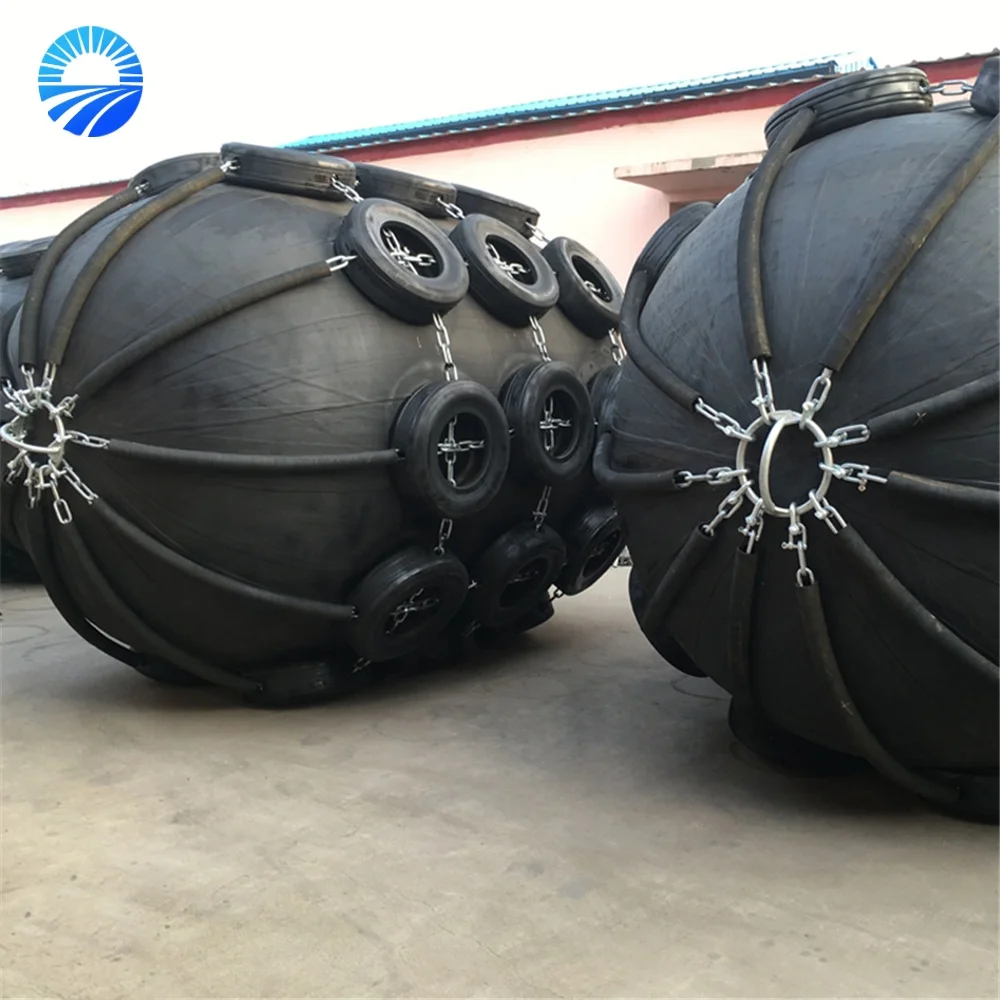 pneumatic yokohama marine rubber fender with chains and tyres