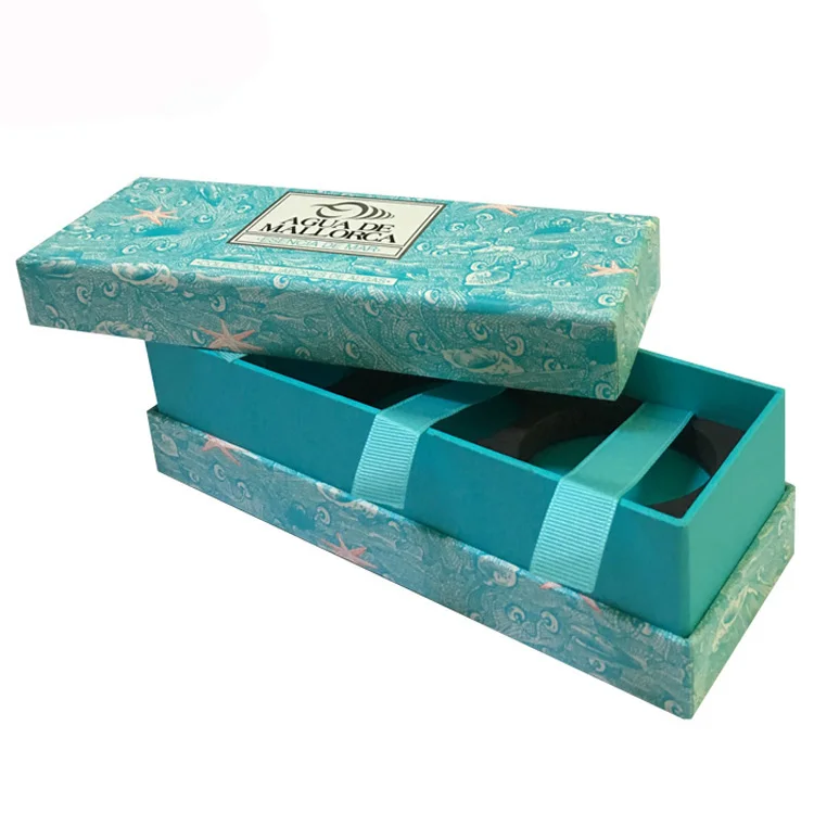 Light Green custom soap boxes packaging for 3 soaps