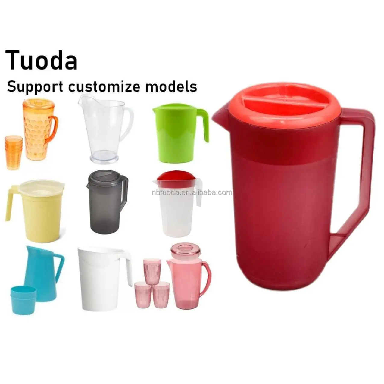 TD1 Dishwasher Safe Clear Plastic Jug 2400CC Plastic Pitchers for Drinks