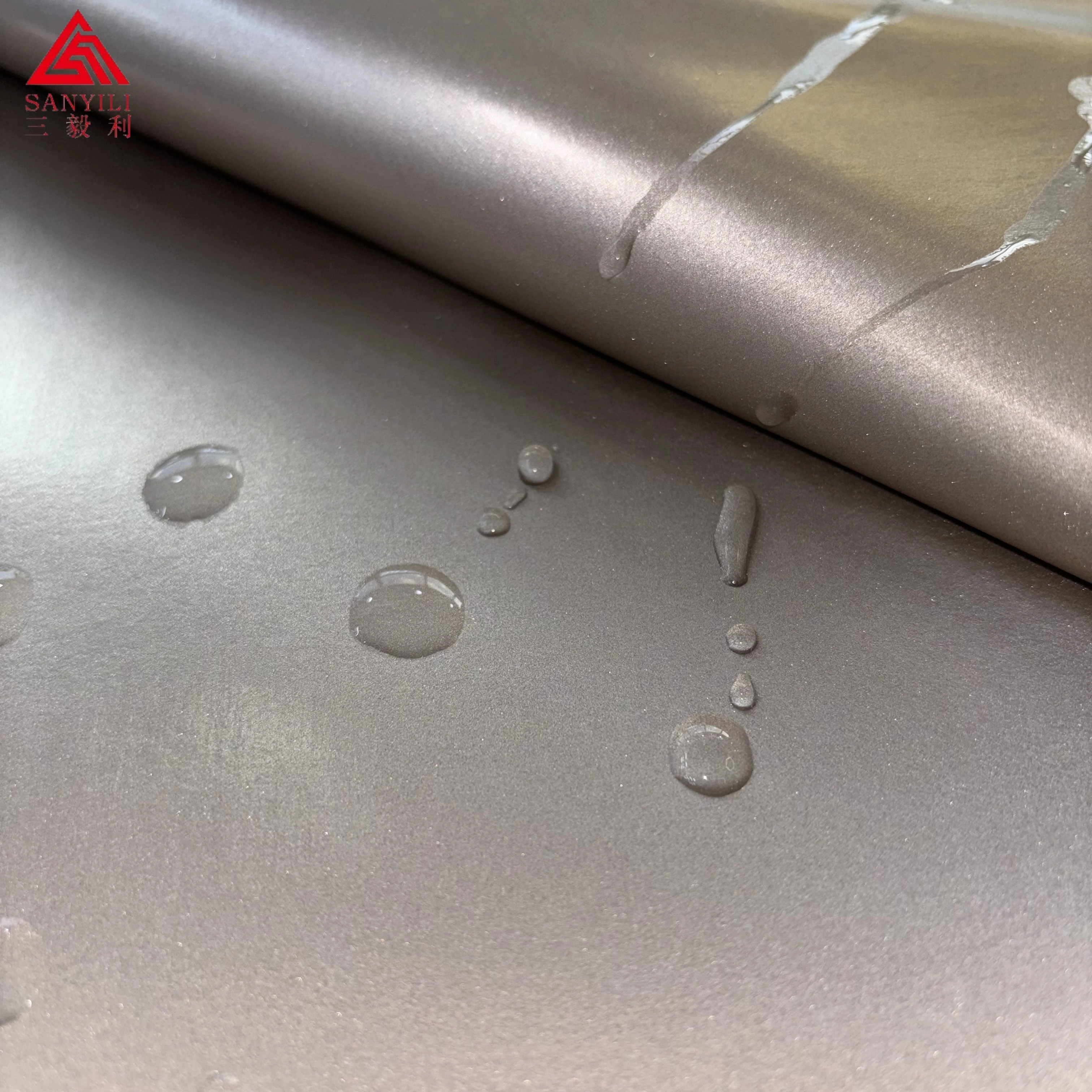 210T shining nylon taffeta fabric 3 layer composite fabric smooth waterproof for clothing
