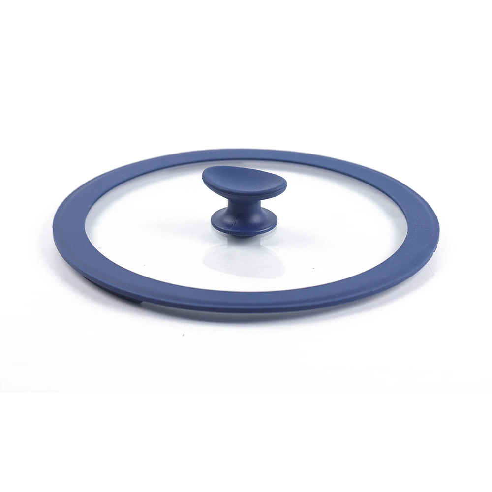 Universal Pot Cover Tempered Glass Lid With Heat Resistant Silicone Rim For Pots Pans And Skillets