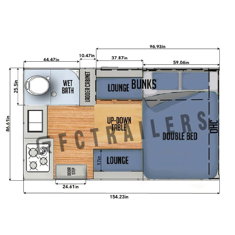 Factory sale good offroad  camper trailer caravan finished fold out  tiny house  Suitable for Outback Travel
