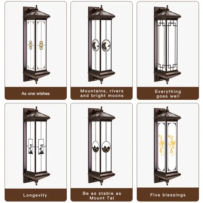 JSJ-BD-J4-M Modern LED Solar Wall Light for Indoor Outdoor Use Waterproof IP65 for Stairs Balconies Household Garden Courtyard
