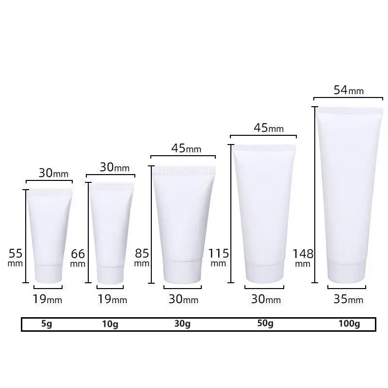 White Black Glossy Or Frosted Skincare Cleanser Squeeze With Screw Cap Soft Tube