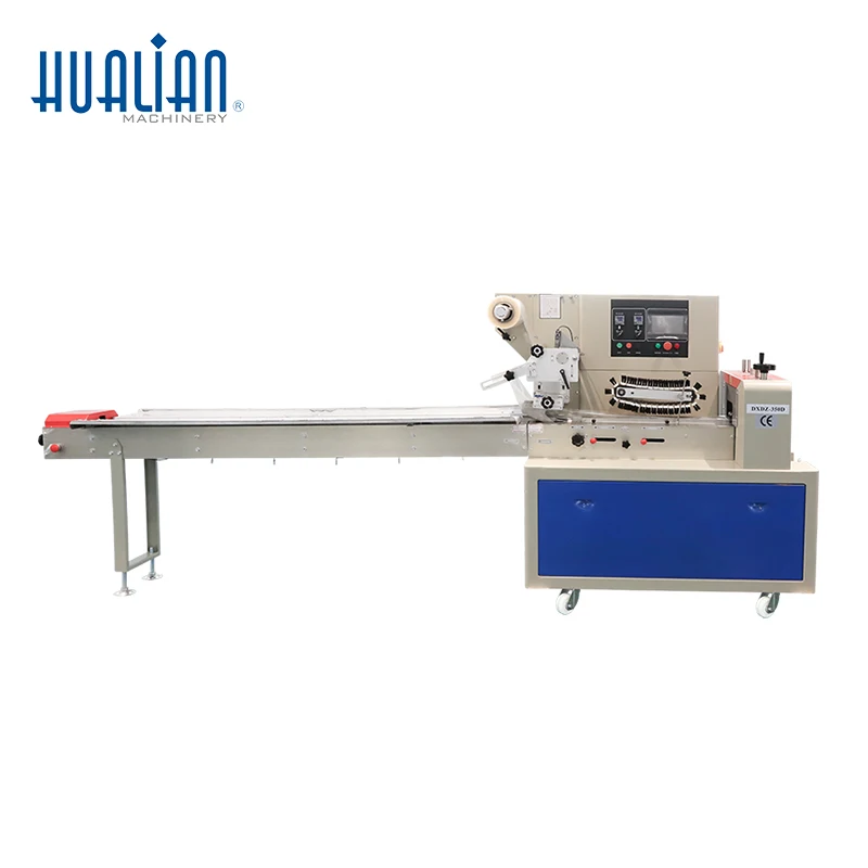 DXDZ-250E Hualian Empacadora Horizontal Napkin Face Mask Small Biscuit Flow Pack Maquina Packing Machine
