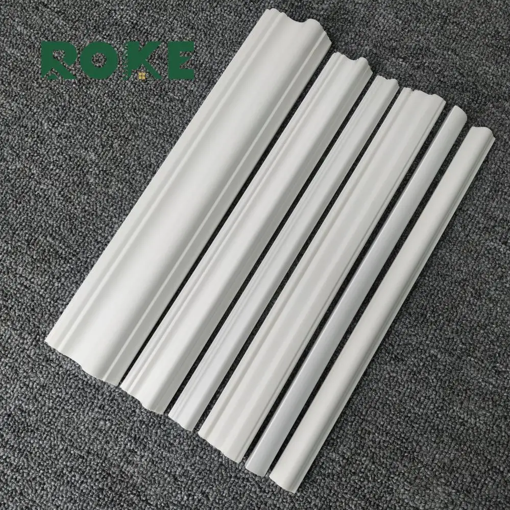 ROKE High Quality White Modern Board Plastic Skirting/skirting Baseboard Ps Skirting