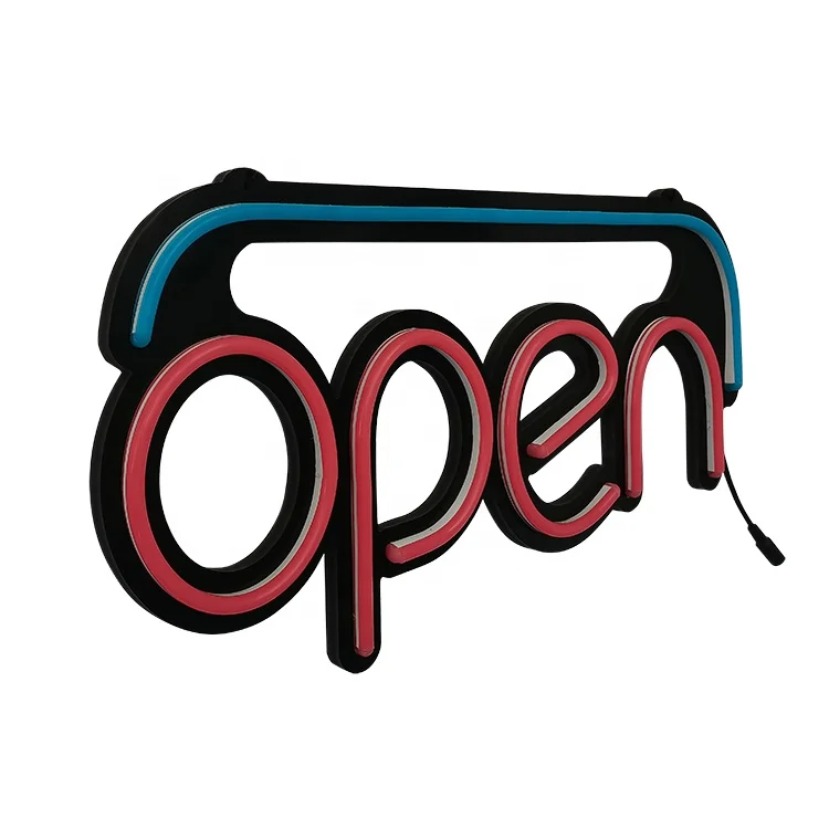 
motion neon sign open Led Hanging Neon Open Sign Letters Beer Neon Sign 