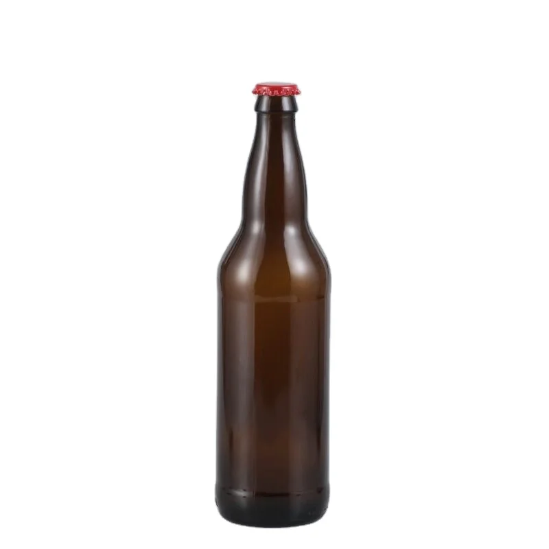 Glass Beer Bottles Swing Top Empty Liquor Bottles Wholesale Factory 330ml 500ml Amber Free Beverage Hot Stamping CROWN Cap