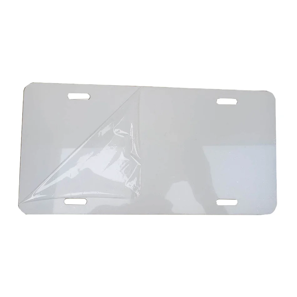 OEM сублимационный Алюминиевый номерной знак, чистый Автомобильный знак, окрашенный белым