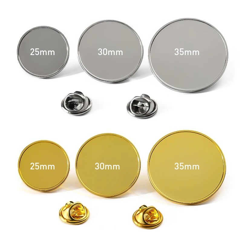 Wholesale custom high quality metal blank round square blank lapel pin