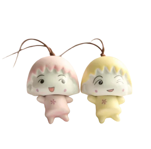 
2017 decorative crafts cartoon character shape ceramic wind chimes 