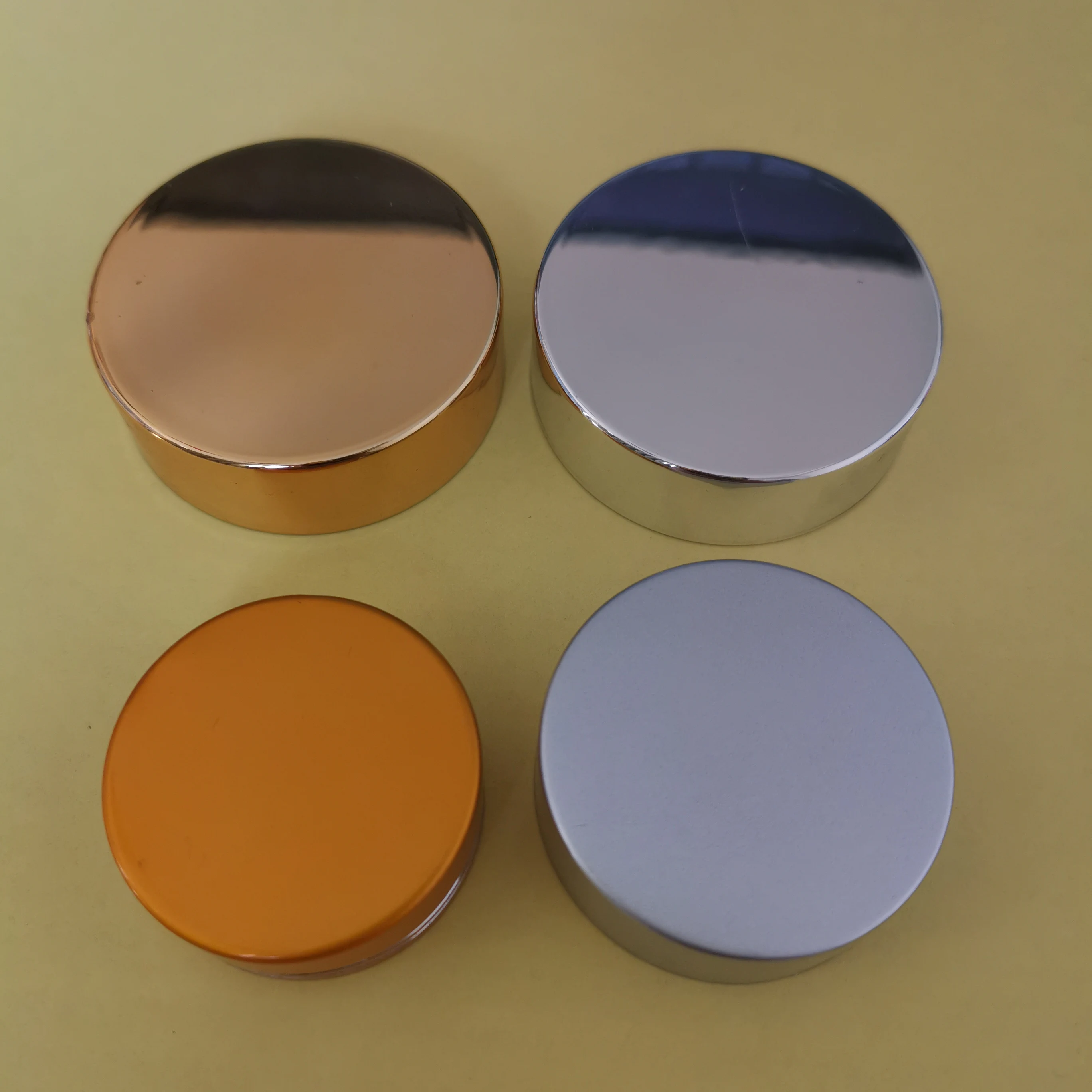 Hot Sell 56/400  89/400 shiny silver and rose gold aluminum plastic lid