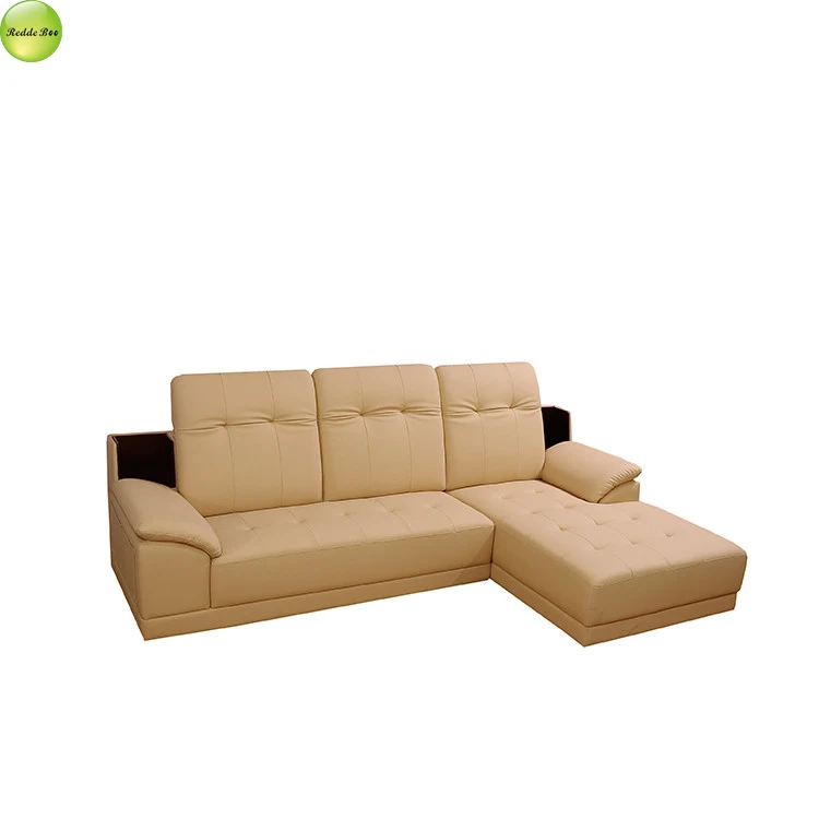 Russia leather l shaped sofa, Modern Leather Sofa Set Sectional Living Room Sofas