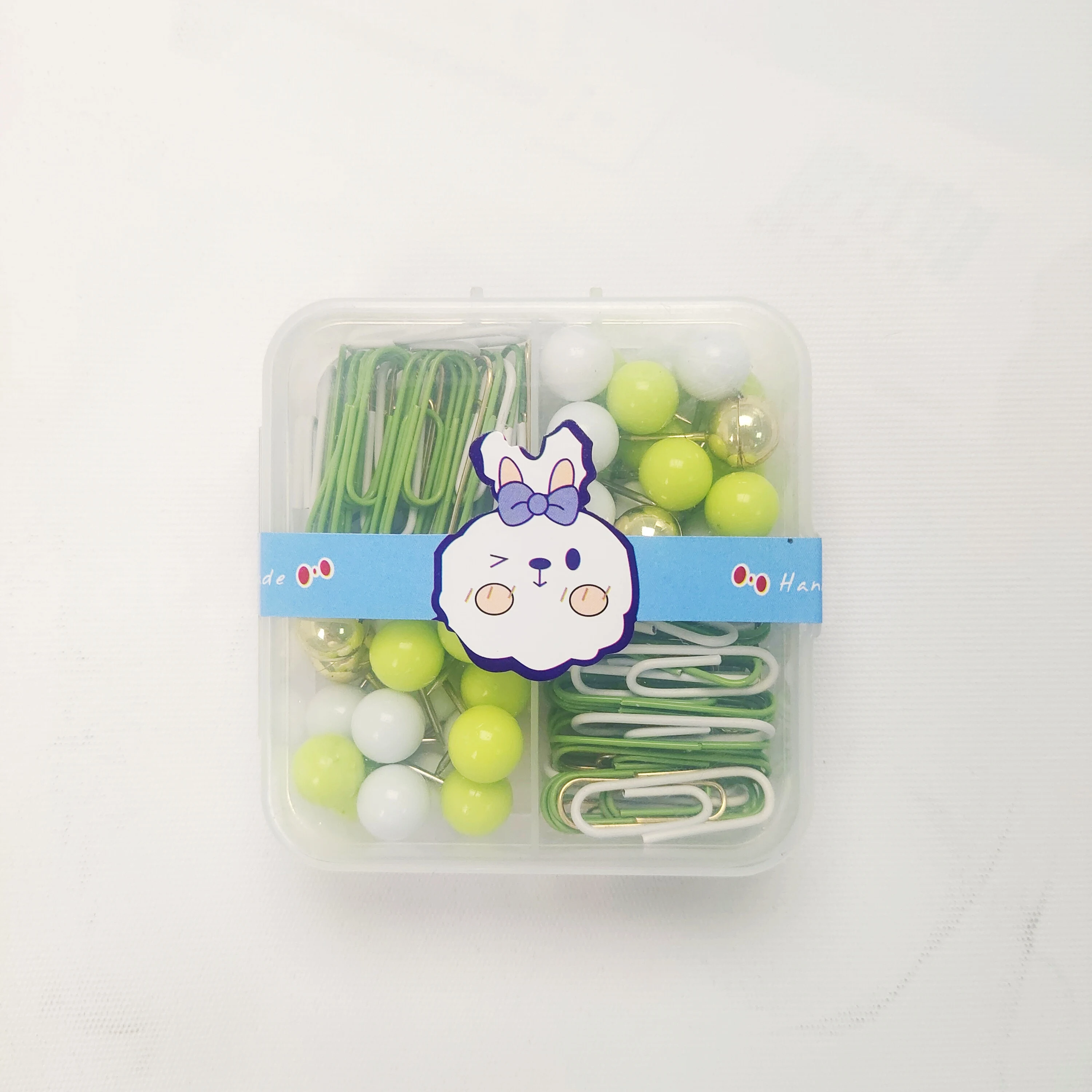 Заводская поставка красочные скрепки канцелярские принадлежности Push pin в пластиковой коробке