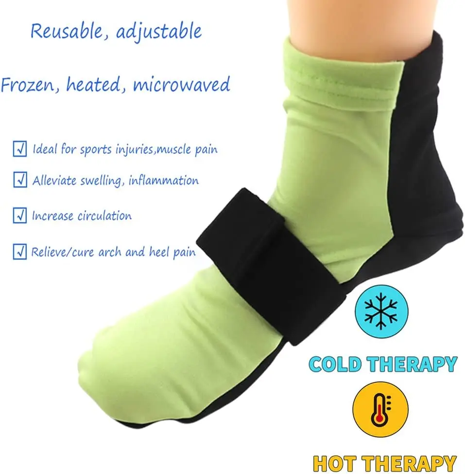 Kingworth Arch Pain Gel Ice Treatment Microwave Heat Cold Therapy Socks For Feet