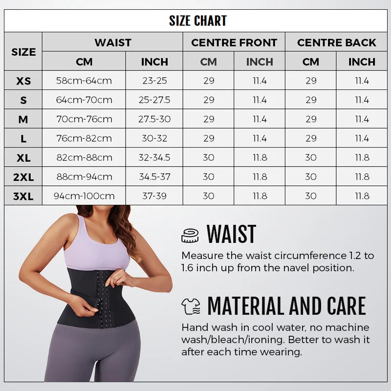 OEM High Compression 3 Hooks Corset Latex Women Sports Waist Wrap Band Trainer Belly Tummy Wrap Belt Tummy Tucker Shaper Wear