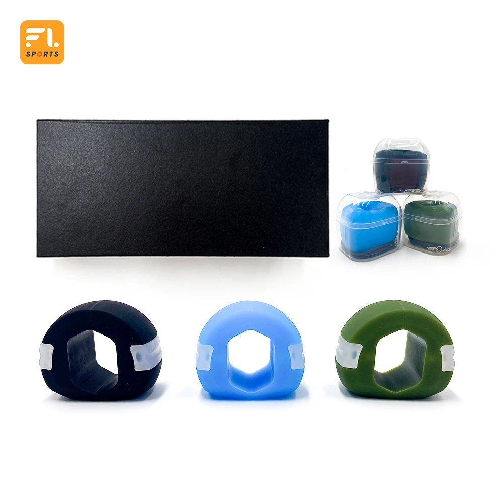 Factory Supply New Design 3-Resistance Levels Jawline Face Reducer Jawline Exerciser Silicone Trainer Chew Ball Jawline
