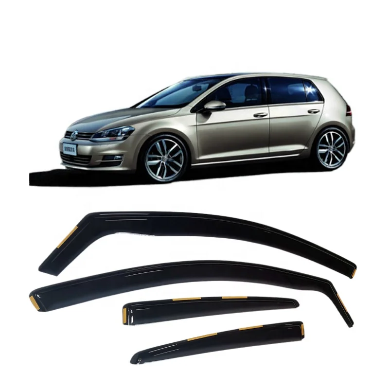 Manufacturer Custom In Channel Golf 7 Car Sun Window Vent Visors Door Accessories For Volkswagen VW MK7 2013 Wind Deflector